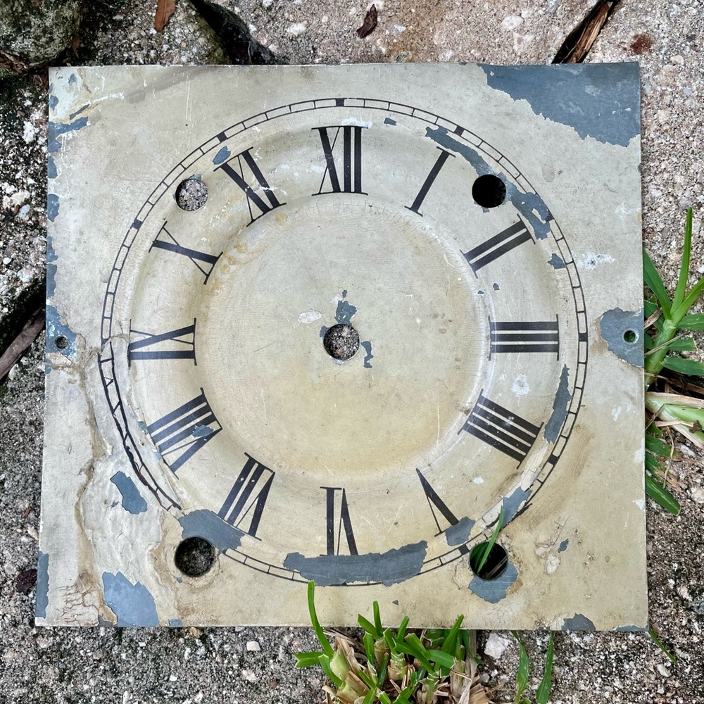Vtg Metal CLOCK FACE